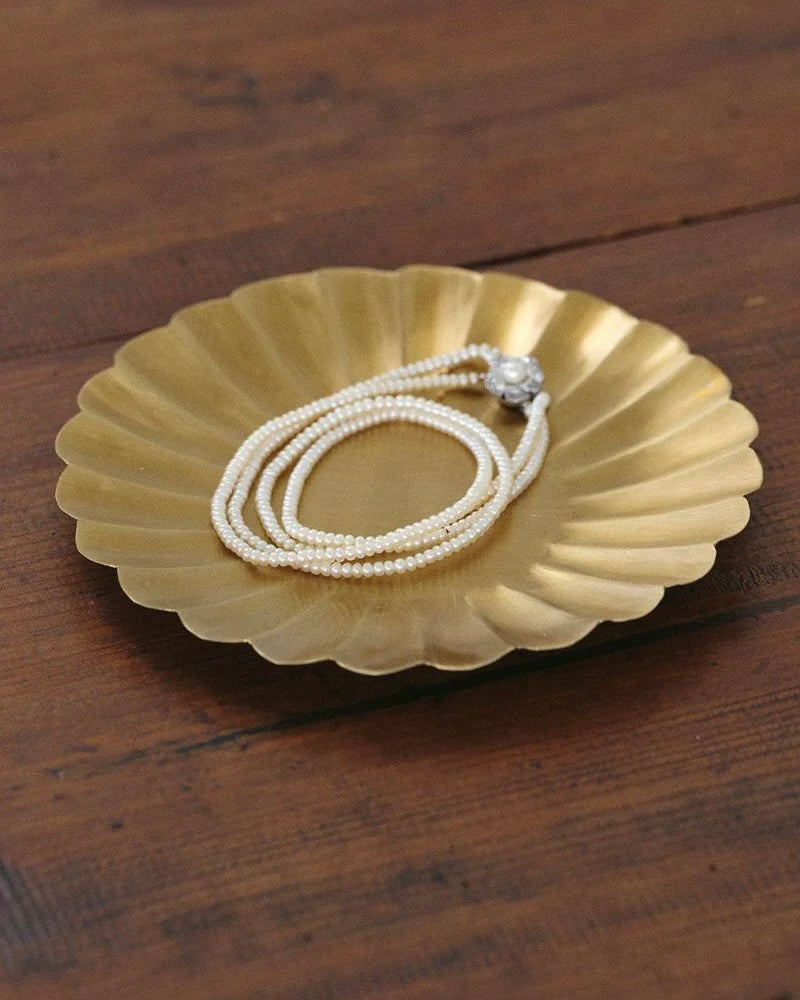 Fog Linen :: Brass Petal Tray Medium