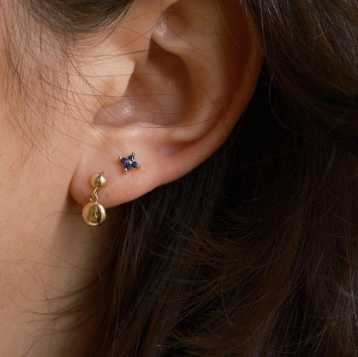 Jennie Kwon :: Gold Dome Dangle Earring SINGLE