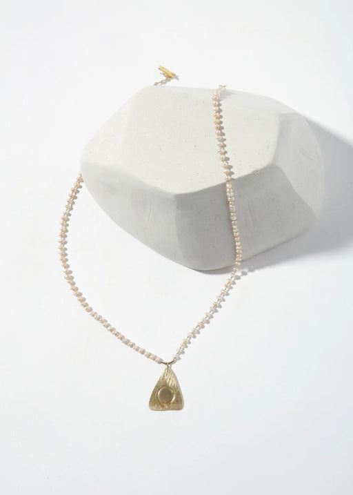 iLD :: Ona Moons on Knotted Pearls Necklace