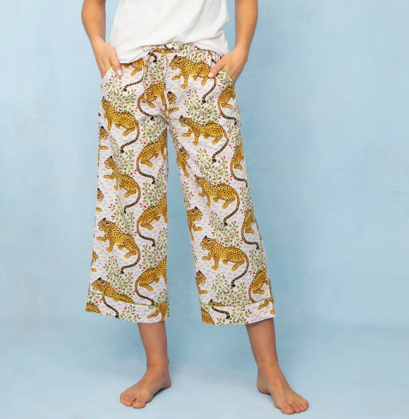 Printfresh :: Cropped PJ Pants, Bagheera Leopard