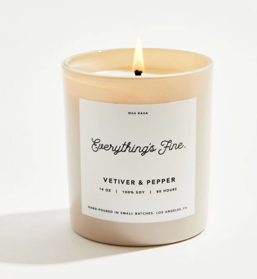 Everything’s Fine :: Vetiver & Pepper Candle 14 oz