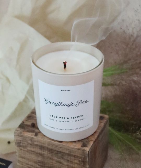 Everything’s Fine :: Vetiver & Pepper Candle 14 oz