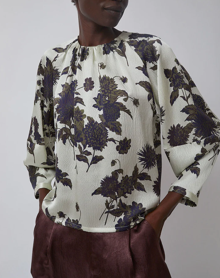 Hammered silk blouse –