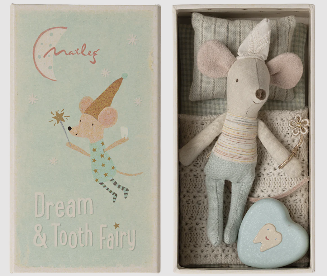 Maileg :: Tooth Fairy Mouse, Little Brother Matchbox