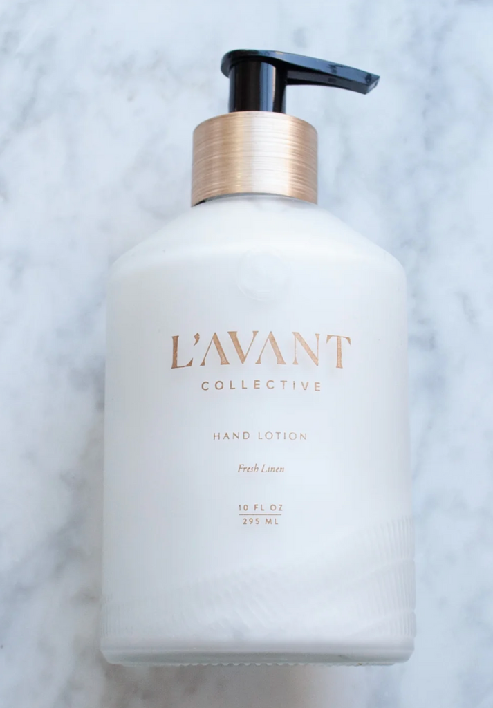 L'Avant :: Hand Lotion, Fresh Linen, Glass Bottle