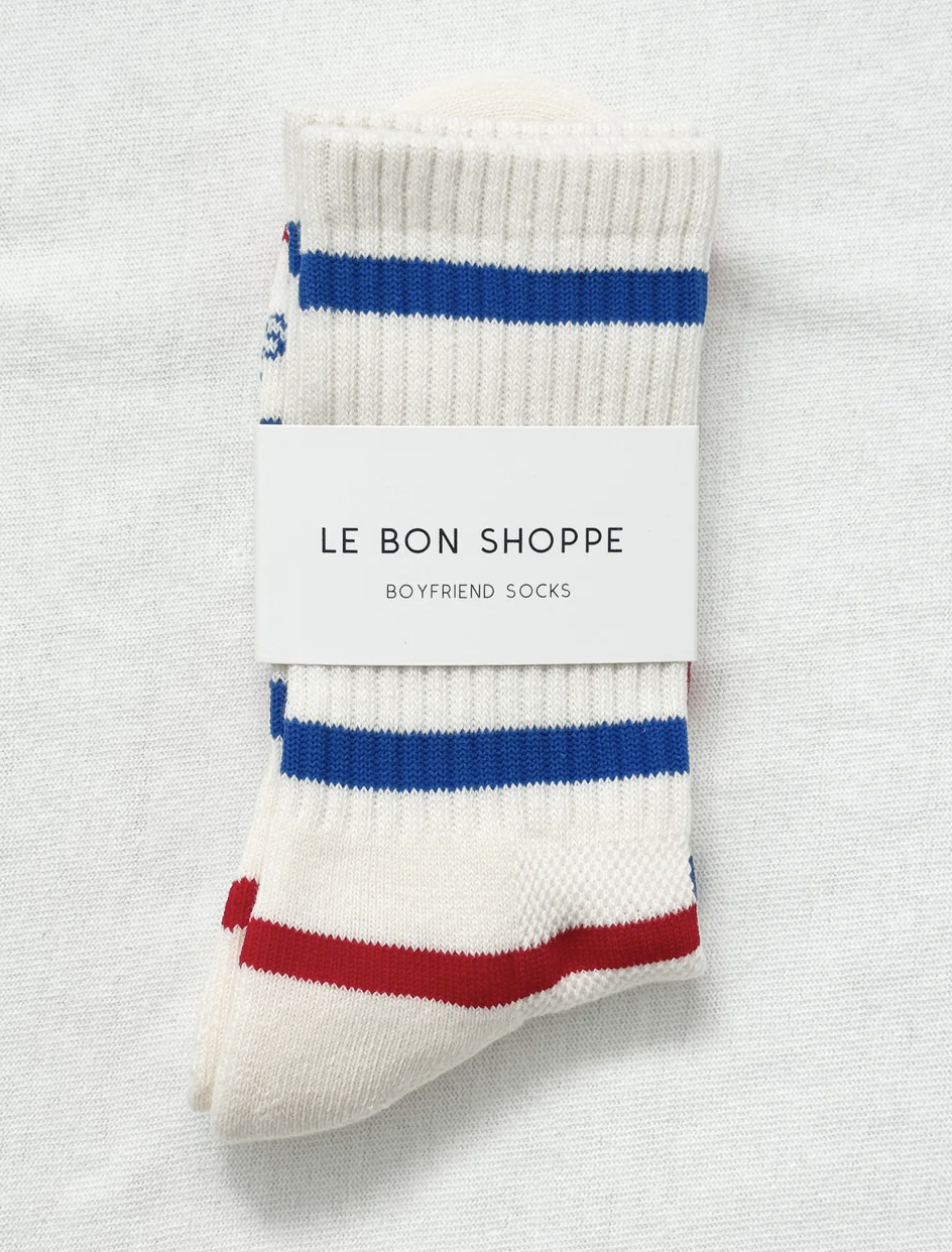 Le Bon Shoppe :: Striped Boyfriend Socks, Multiple Colors