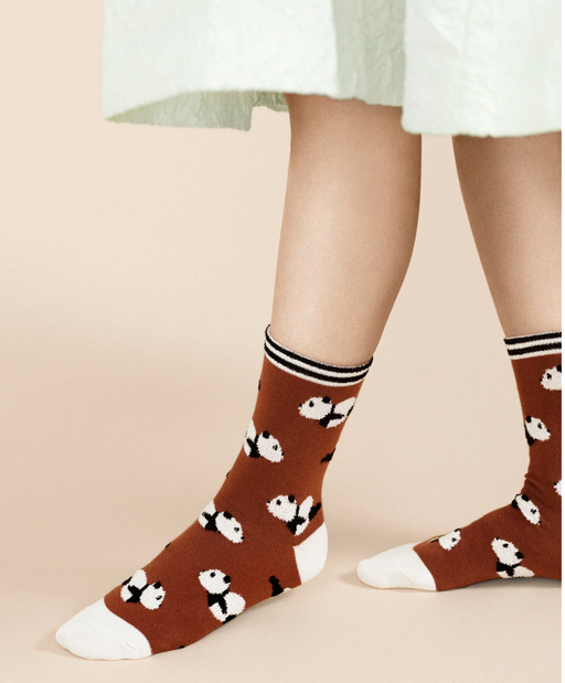 Hansel from Basel :: Yoga Panda Crew Socks