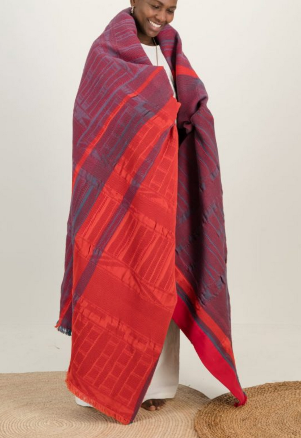 African Jacquard :: Cotton Flamboyant Throw