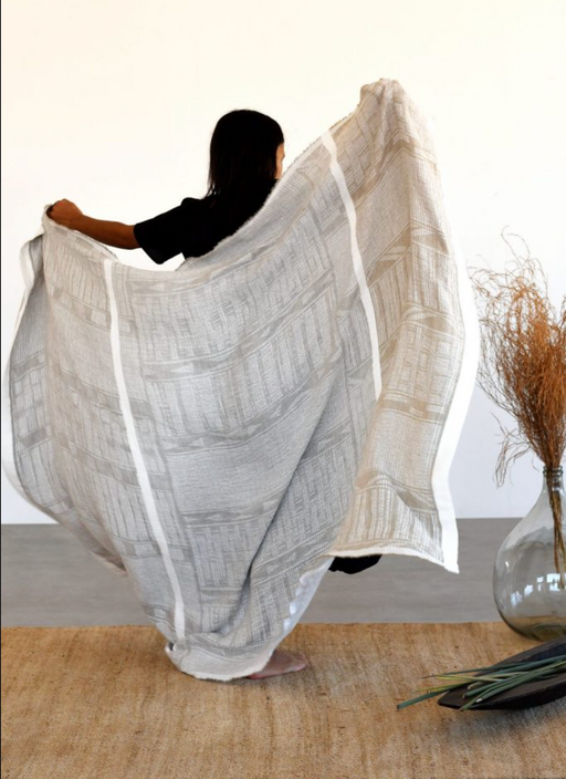 African Jacquard :: French Linen Jacquard Throw