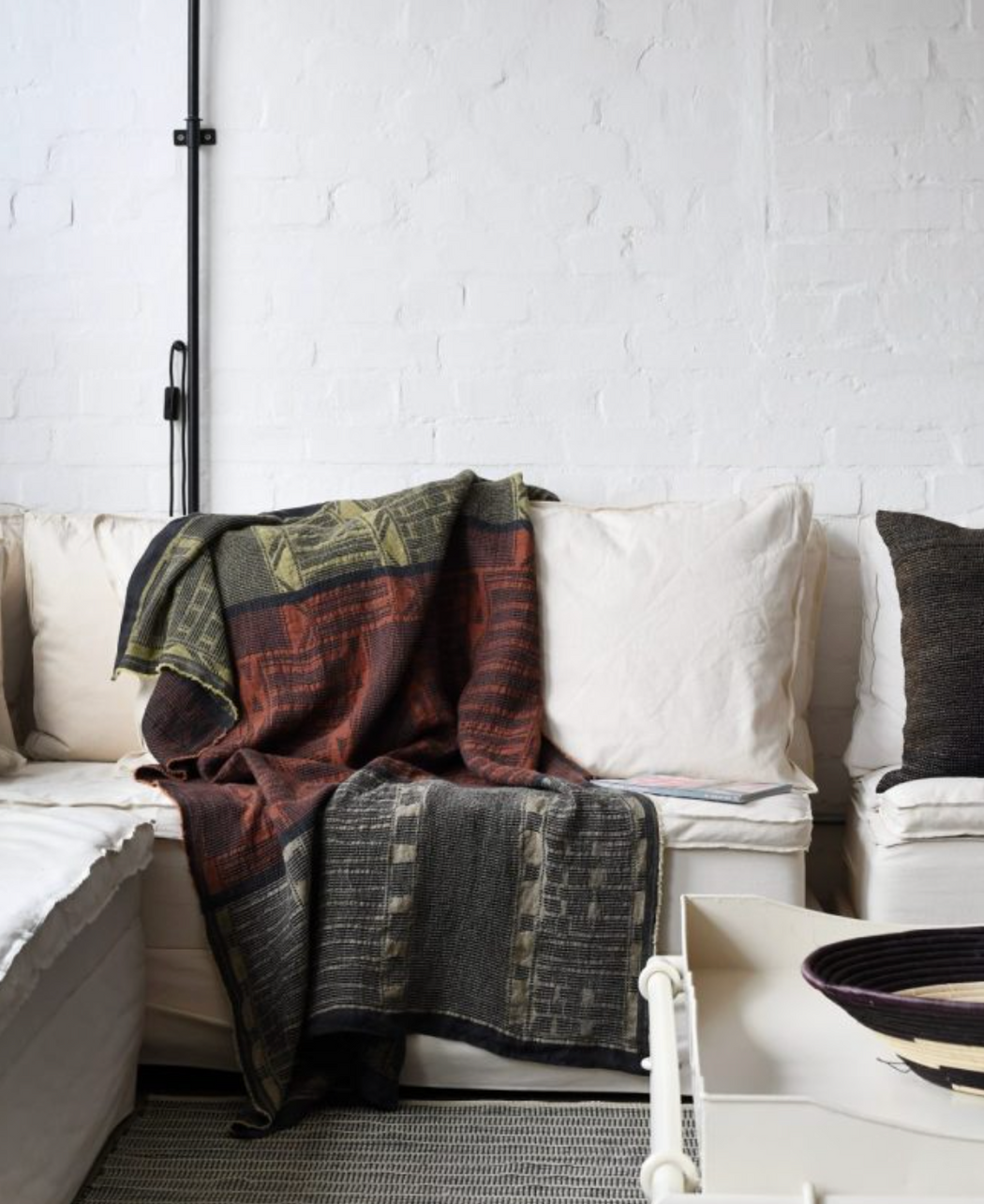 African Jacquard :: French Linen Jacquard Throw