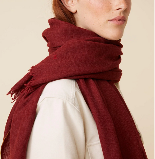 Moismont :: No.100 Red Wine Solid Scarf