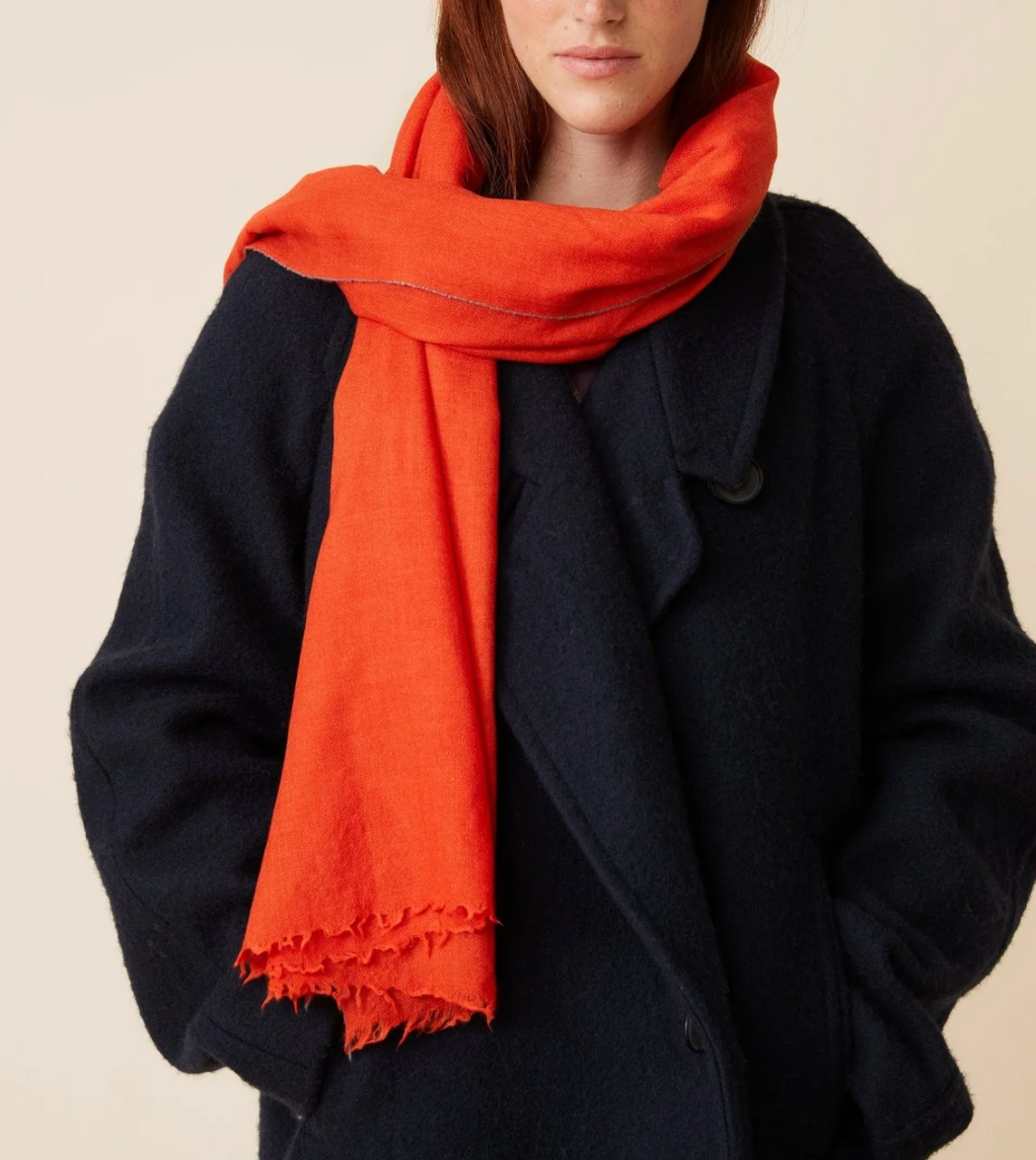 Moismont :: No.100 Poppy Red Solid Scarf