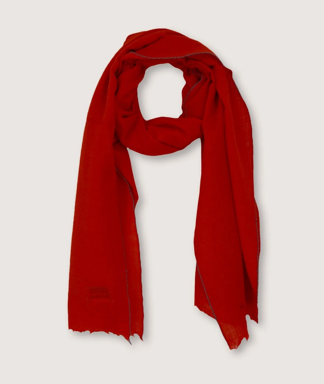 Moismont :: No.100 Poppy Red Solid Scarf