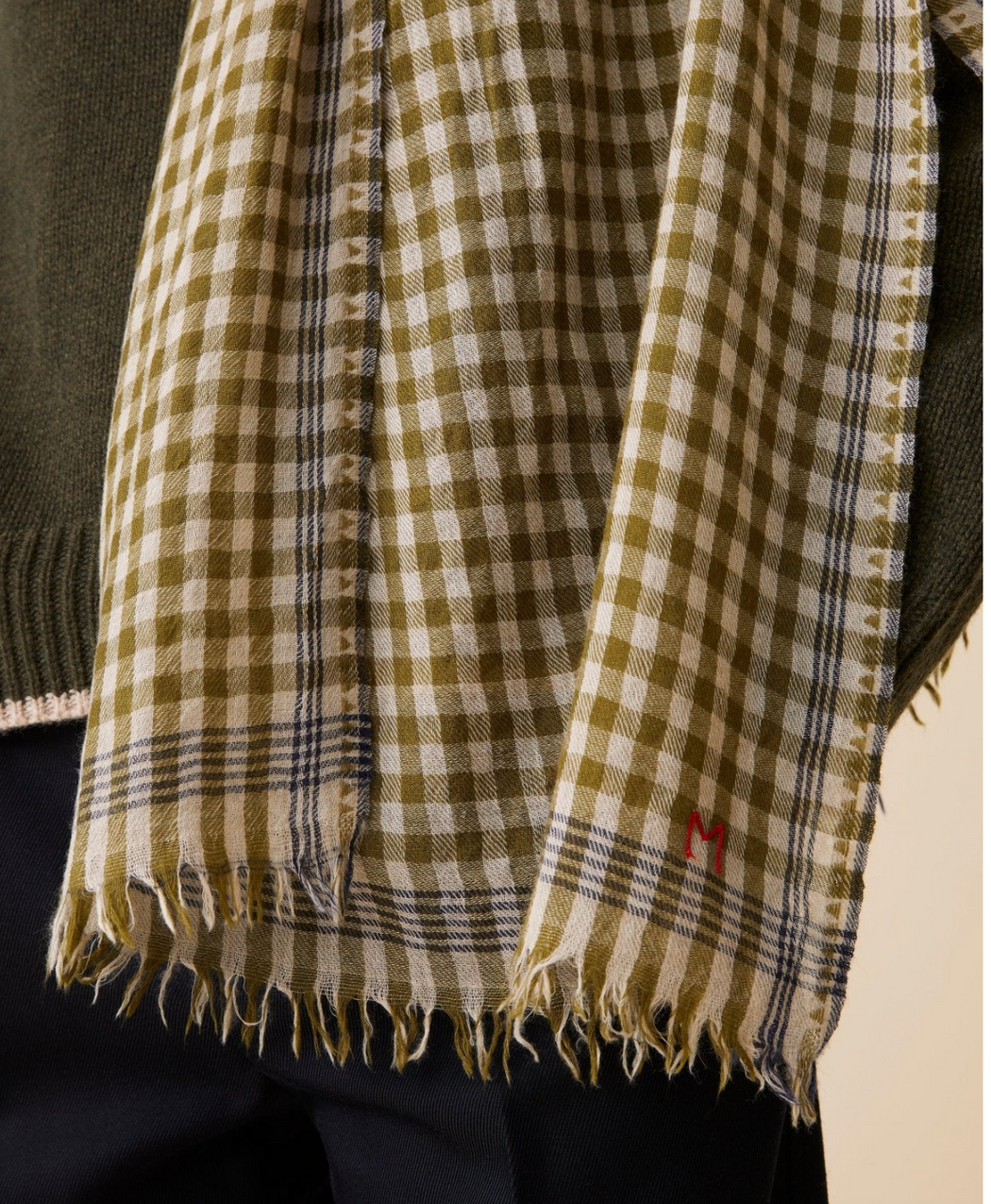 Moismont :: No.693 Khaki Check Scarf