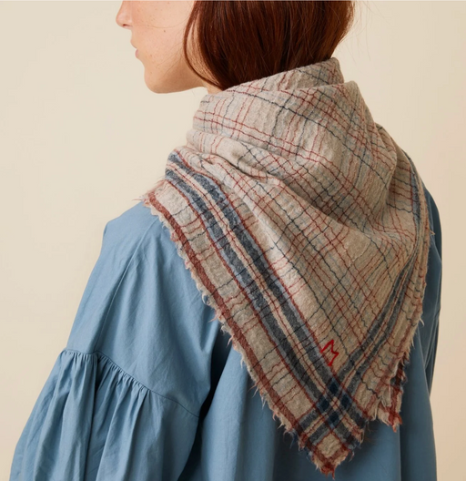 Moismont :: No. 745 Neutral Fine Plaid Scarf