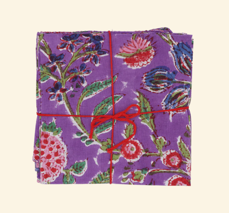 Suzette :: Table Napkins S/4, assorted florals