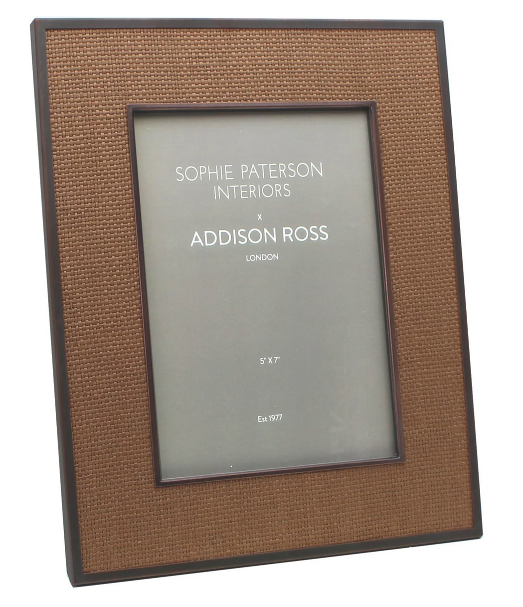 Addison Ross :: 5x7 Faux Almond Rattan Picture Frame