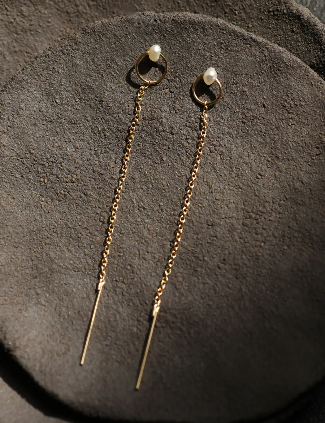 8.6.4 :: Pearl Chain Threader Earrings, EA-P-28