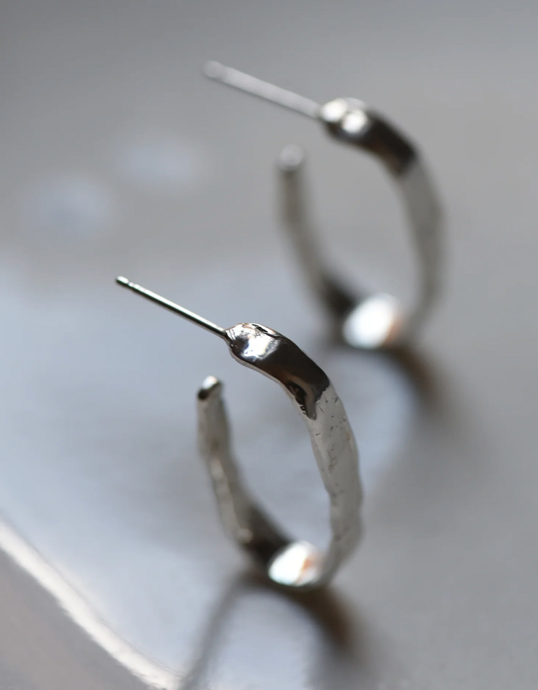 8.6.4 :: Hammered Silver Hoops, EA-TL-96