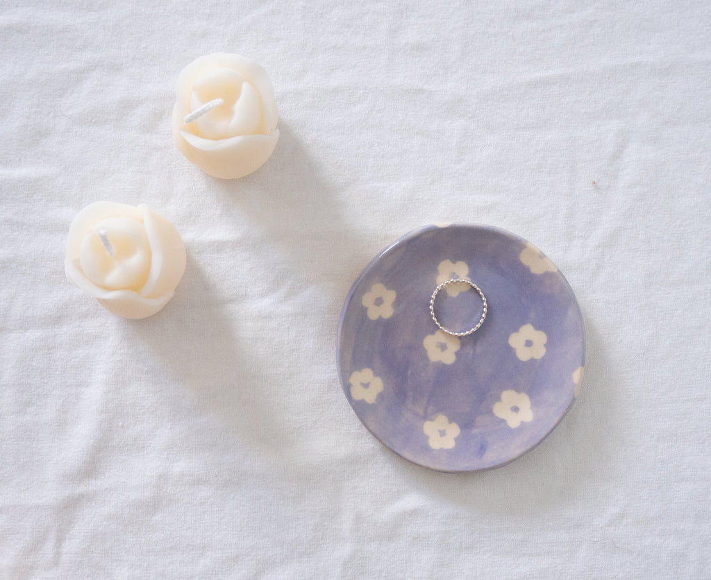 Erika Christine Ceramics :: Lavender Petunia Ring Dish