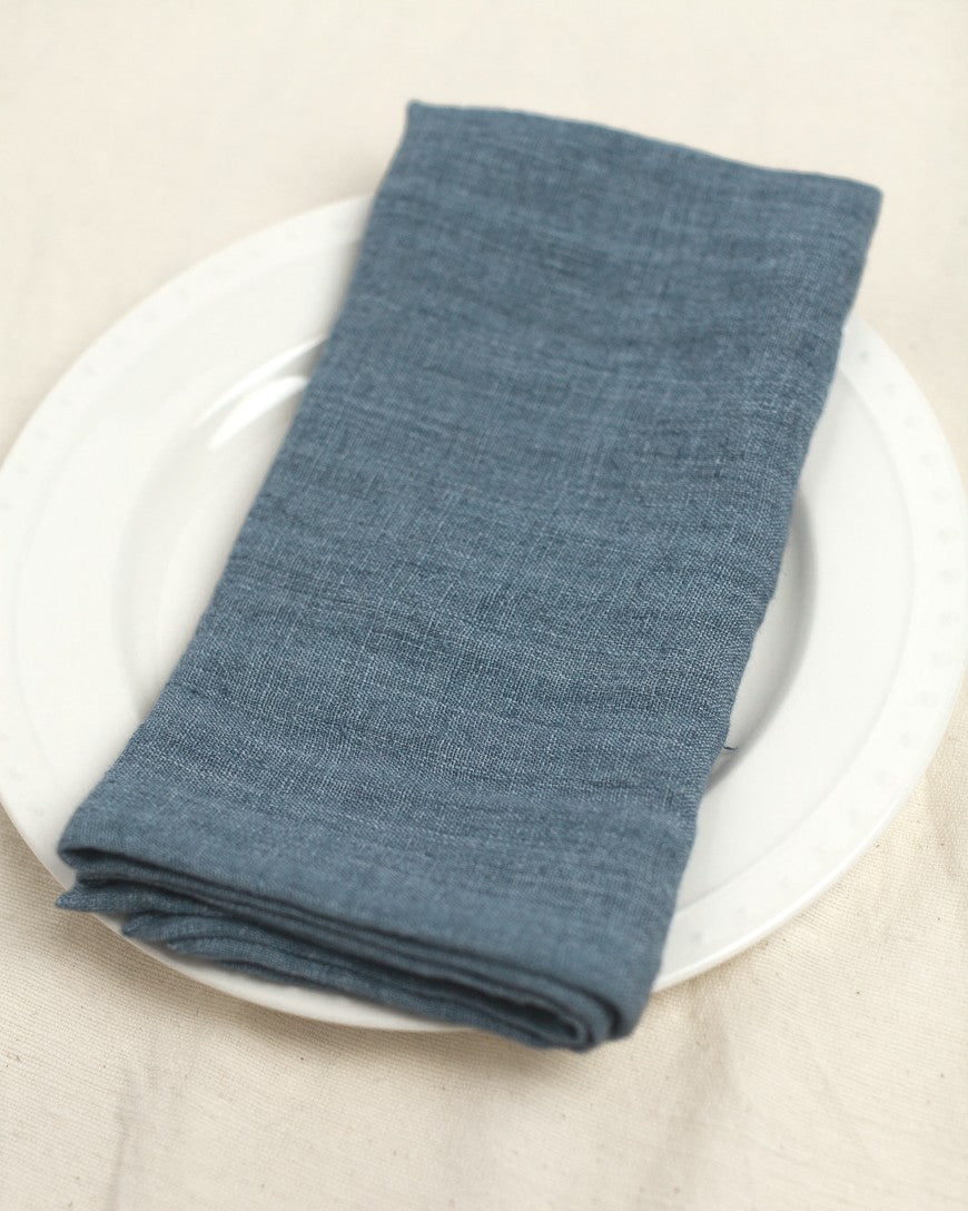 Creative Women :: Napkins, Set of 6, Stone Washed Linen - Hemmed