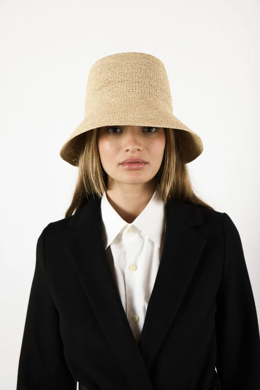 Janessa Leone :: Felix Bucket Hat, Raffia Straw