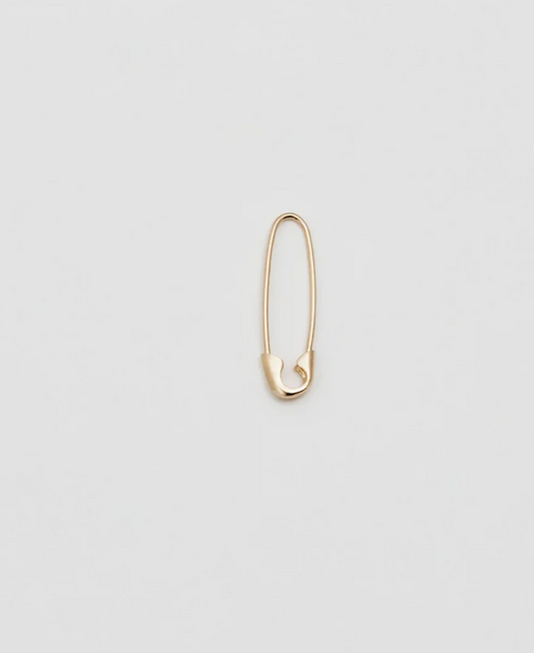 Loren Stewart Mini Safety Pin Earring - 14kt Gold