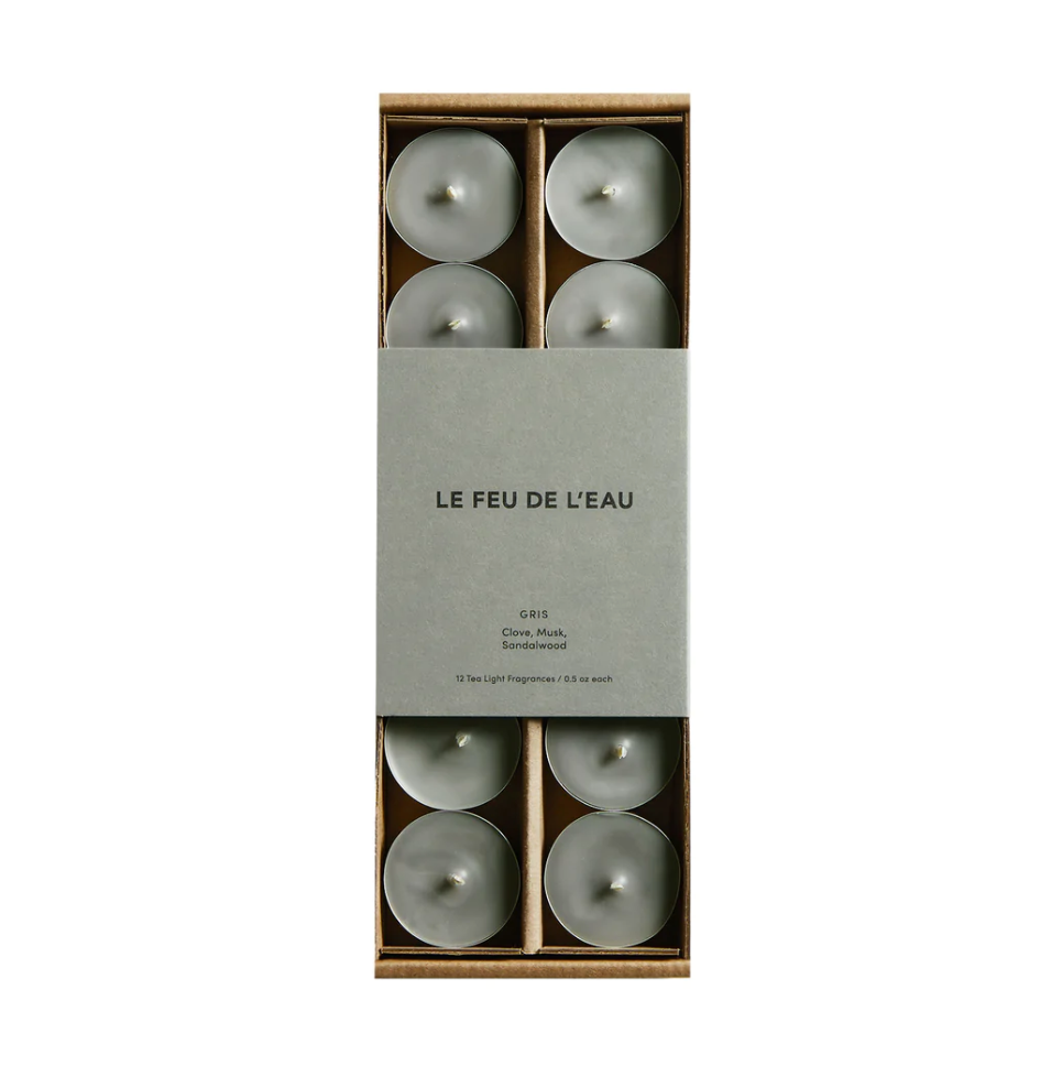 Le Feu de L'eau :: Musk + Smoke, Tea Light Set of 12