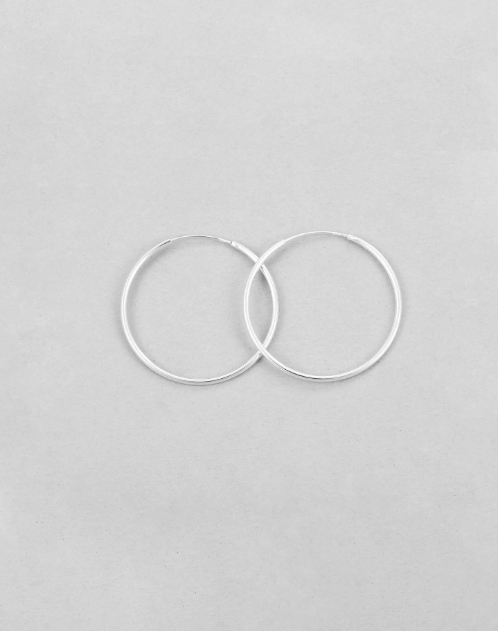 Loren Stewart :: Riley Hoop Earrings Silver