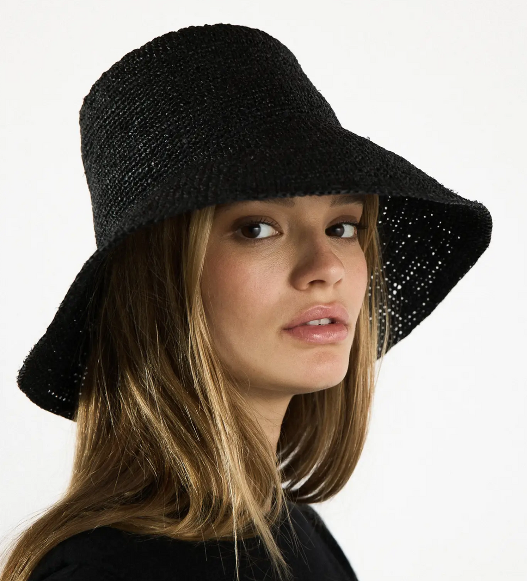 Janessa Leone :: Felix Bucket Hat, Raffia Straw